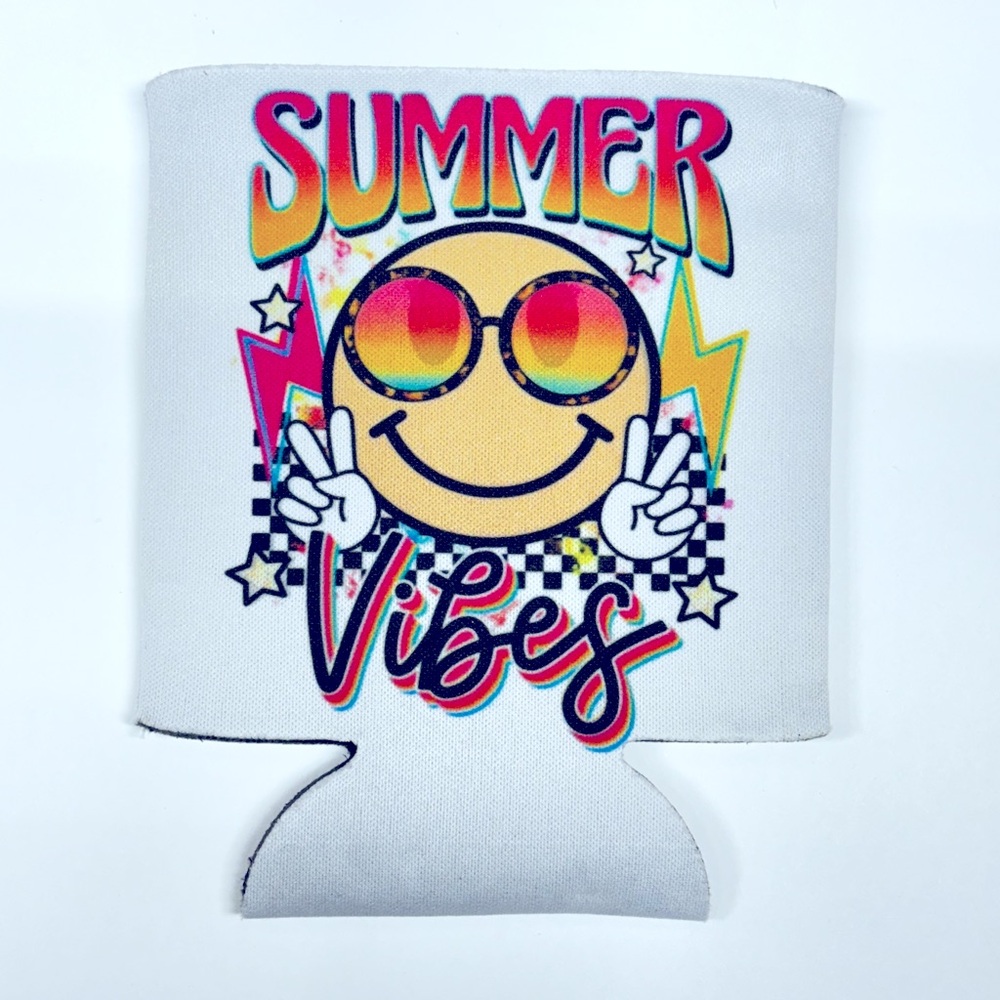 Summer Vibes Koozie Double Sided